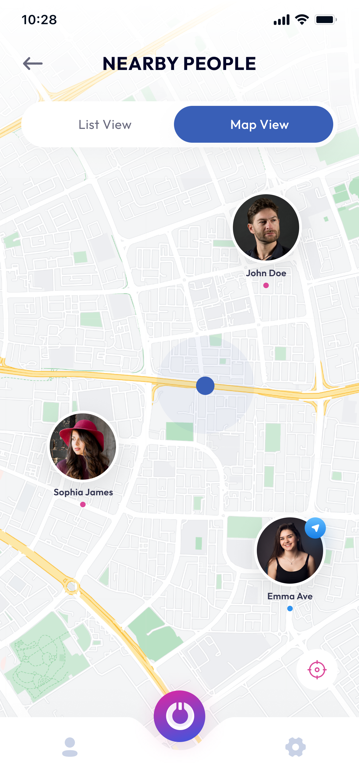 Nearby People - Map